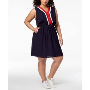 Monteau's sleeveless plus size dress